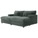 Plush Oversized Double Chaise Lounge Sofa Bed With USB Ports And Cup Holders