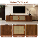 TV Stand, Media Console With Adjustable Shelves - Walnut