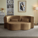 Floor Convertible Sleeper Sofa Bed With 2 Pillows