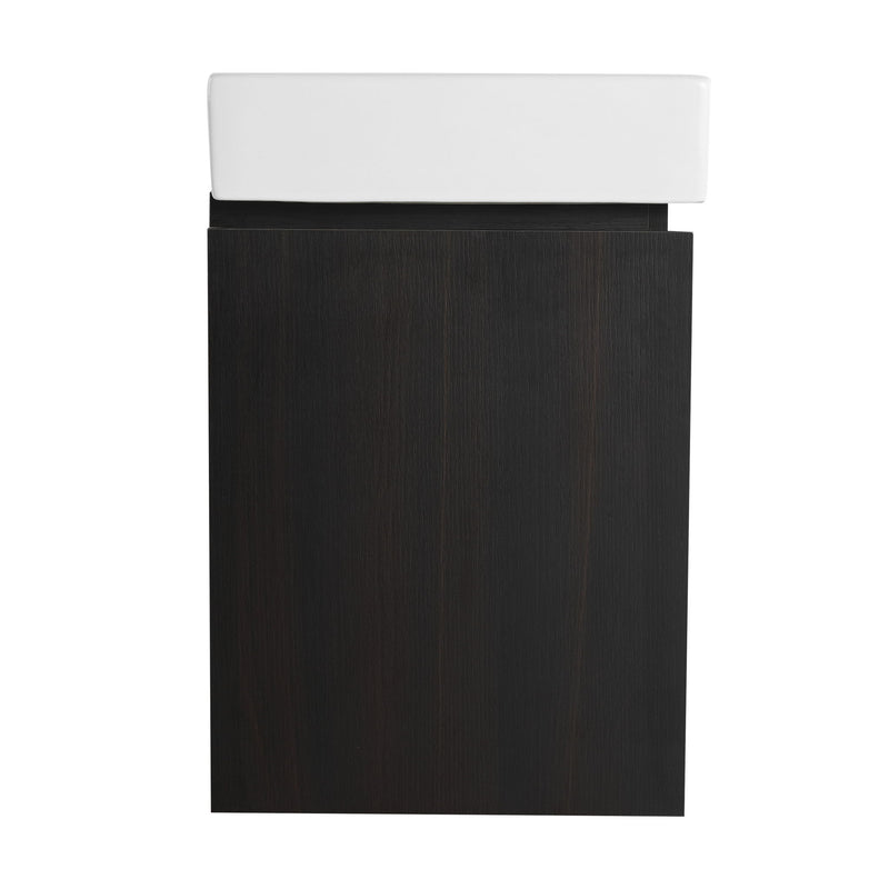 Modern Bathroom Vanity With Ceramic Basin, Wall Mounted Floating Sink Combo, Storage Cabinet