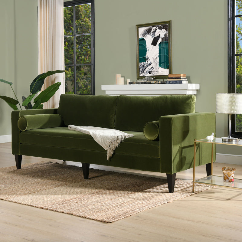 Nicholi - Mid-Century Modern Sofa - Olive Green