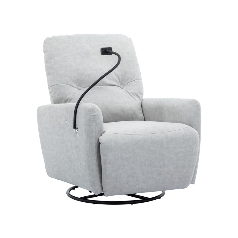 270° Swivel Electric Recliner Home Theater Seating Single Reclining Sofa Rocking Motion Recliner With A Phone Holder For Living Room