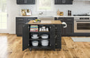 Blanche - Kitchen Cart - Rubber Wood Top