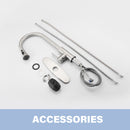 Classic High Arc Kitchen Faucet With Pull Down Sprayer, Stainless Steel - Brushed Nickel