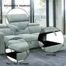 Zavala - Sectional Sofa With Sleeper & Storage - Light Green Chenille