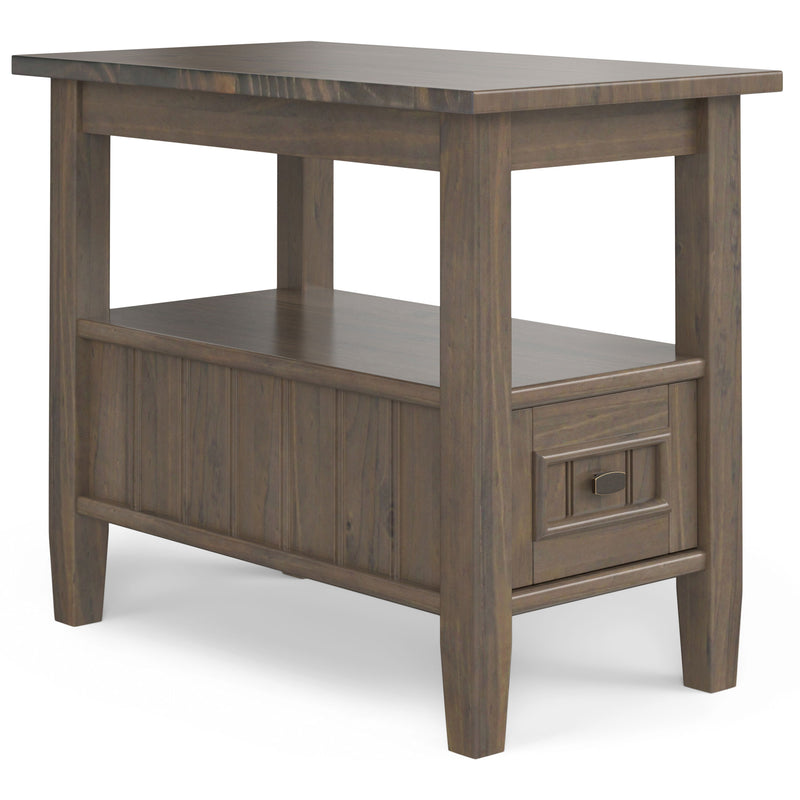 Lev - Narrow End Table - Smoky Brown