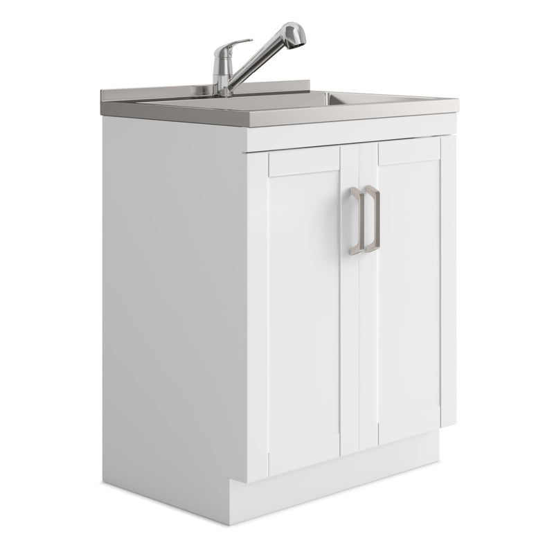 Kyle - Laundry Cabinet & Faucet And Stainless Steel Sink