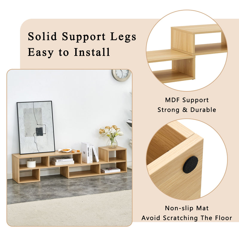 Cube TV Stand With Open Storage And 2 Shelves
