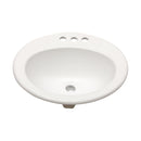 20 X 18" Modern Ceramic Oval Undermount Bathroom Sink With 3 Faucet Holes - White