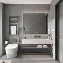 Aluminium Medicine Cabinet Mirror With LED Light And Defogging Function - Gray