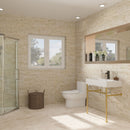 Ceramic Console Bathroom Sink With Overflow