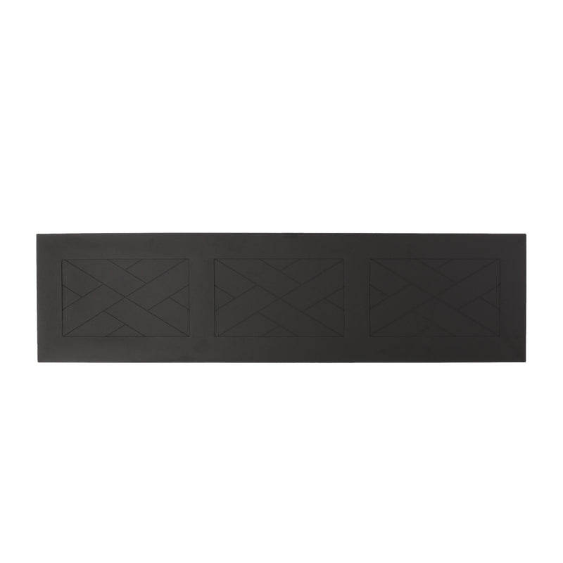 Modern Aluminum Outdoor Dining Bench With X Base