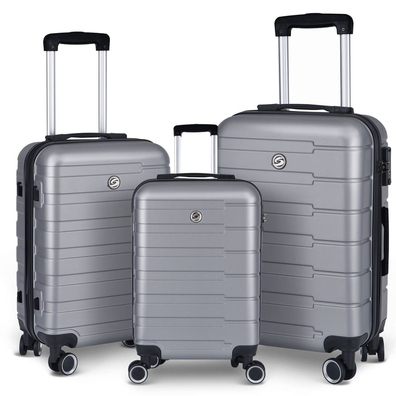 Luggage Suitcase 3 Piece Sets Hardside Carry-On Luggage With Spinner Wheels 20" / 24" / 28"