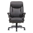 Bonded Leather Upholstered Office Chair With Adjustable Height And Armrest - Gray