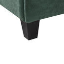 Upholstered L Shaped Sectional Sofa With Storage, Movable Ottoman, And 6 Throw Pillows