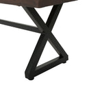 Modern Aluminum Outdoor Dining Bench With X Base