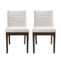 Upholstered Dining Chairs With Rubber Legs (Set of 2)