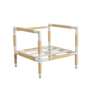 Oriana - Aluminum Outdoor Patio Armchair With Thick Cushions - Light Gray