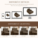 Oversized Chaise Lounge Indoor Rabbit Fur Sofa Bed With Storage Ottoman And Armrests Cup Holders With Deep Seat