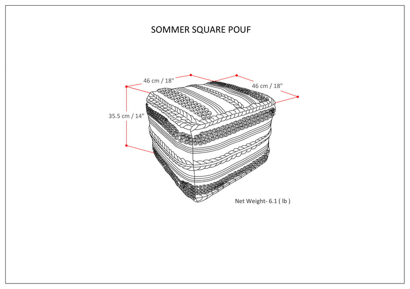 Sommer - Square Pouf