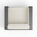 Maya Bay - Outdoor Patio Aluminum 4 Piece Chat Set With Cushion - Beige / Black