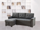 Destiny - Linen Reversible Sleeper Sectional Sofa With Storage Chaise