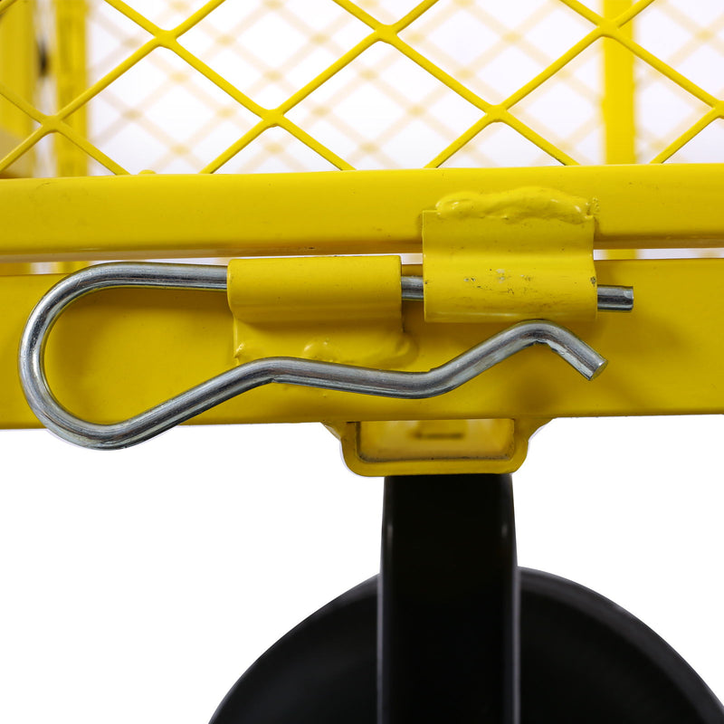 Heavy Duty Steel Garden Cart With Mesh Sides