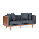 Retro Modern Loveseat With Button Tufted Upholstery