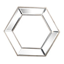 Hexagon Wall Mirror With Contemporary Glass Design, Home Decor Accent Mirror For Living Room, Entryway, Bedroom