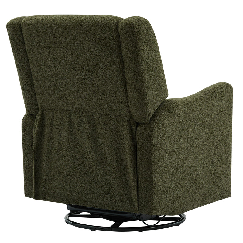 Wide Wingback Swivel Rocker Recliner Chair For Living Room