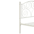 Twin Size Unique Flower Sturdy System Metal Bed Frame with Headboard and Footboard