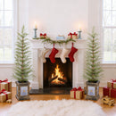 4Ft Pre Lit Artificial Christmas 2 Piece Set - Green