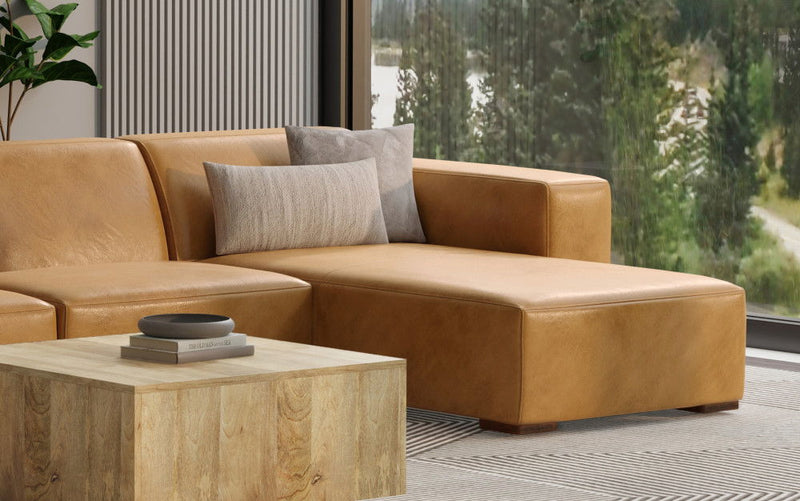 Rex - Right Chaise Sofa Module - Sienna