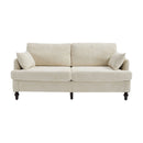Chenille 2 Seater Sofa With LED Light, USB Charging Port, And Storage Bag
