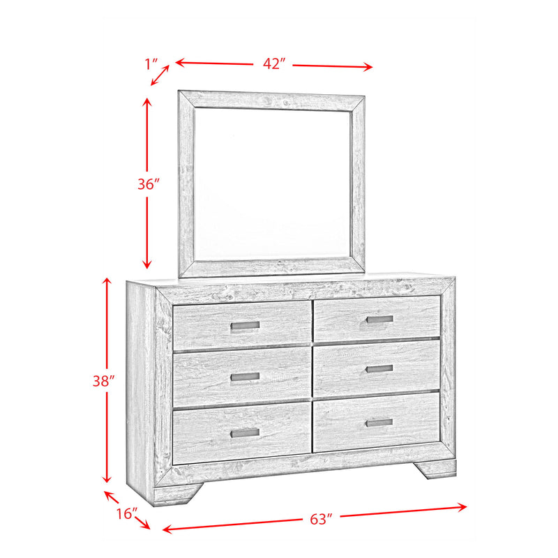 Nathan - Dresser & Mirror Set - Gray Oak