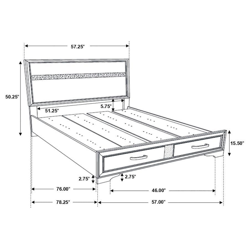 Miranda - Wood Storage Panel Bed