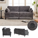 Chenille 2 Seater Sofa With LED Light, USB Charging Port, And Storage Bag