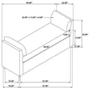 Robin - Upholstered Accent Bench With Armrests - Brown