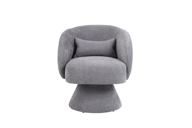 Swivel Accent Chair, Armchair Round Barrel Chair In Fabric For Living Room Bedroom