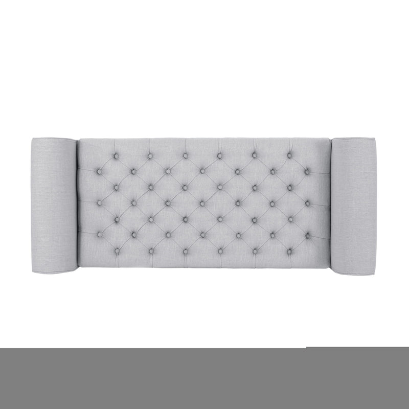 Hayes - Contemporary Armed Storage Bench With Button Tufting And Rolled Arms