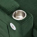 U Shaped Sectional Sofa Bed With Storage Chaise Lounges, USB Ports, And Cup Holders