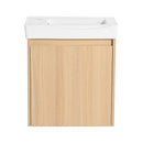 Modern Bathroom Vanity With Ceramic Basin, Wall Mounted Floating Sink Combo, Storage Cabinet