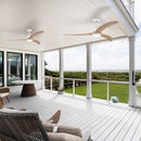 Indoor Outdoor Ceiling Fan With Light With Remote Control, Noiseless Reversible Motor, 6 Speed, 3 Color