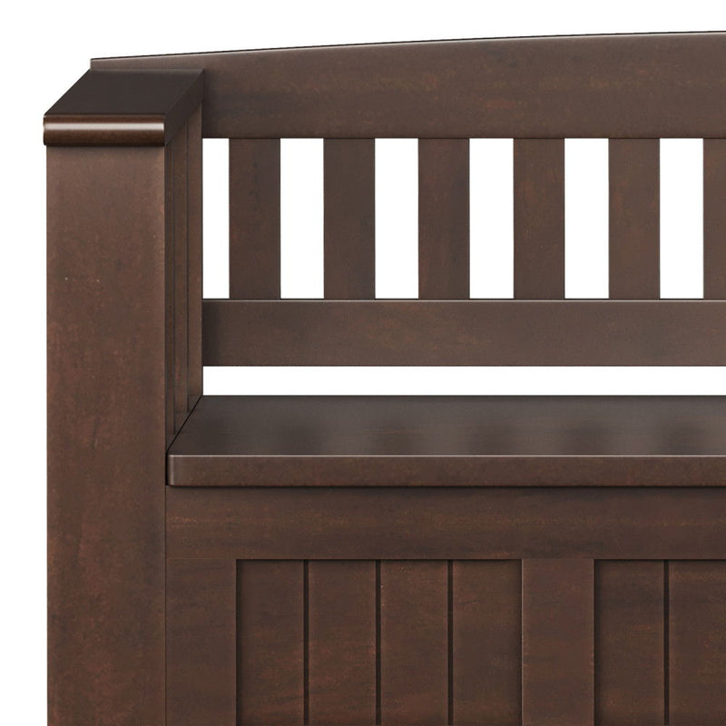 Acadian - Entryway Storage Bench With Shelf - Brown