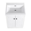 Contemporary Freestanding Bathroom Vanity With Resin Sink & Soft-Close Cabinet Doors