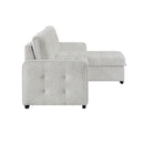 Gustavo - Sofa, Pull Out Bed, Storage Chaise, USB And Cup Holders - Beige