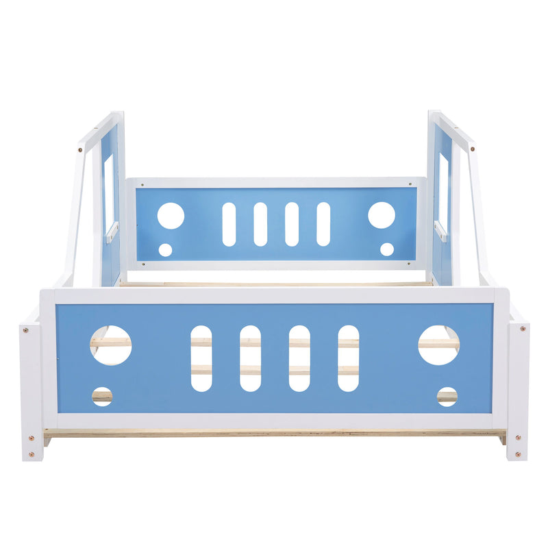 Classic Car Shaped Platform Bed With Wheels