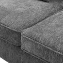 Modern Fabric Sofa With Plush Cushions, Sleek Arm Design