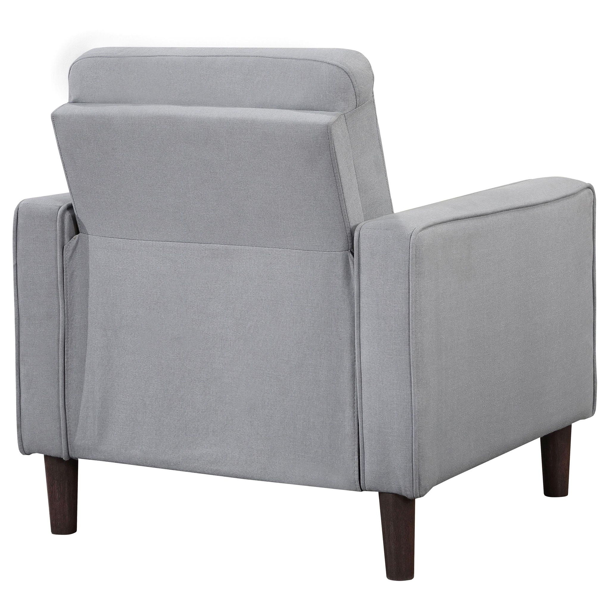 Bowen Upholstered Track Arm Tufted Accent Chair Grey - Atlantic Fine Furniture Melbourne FL