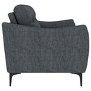Nolan - Upholstered Sloped Track Arm Sofa - Charcoal